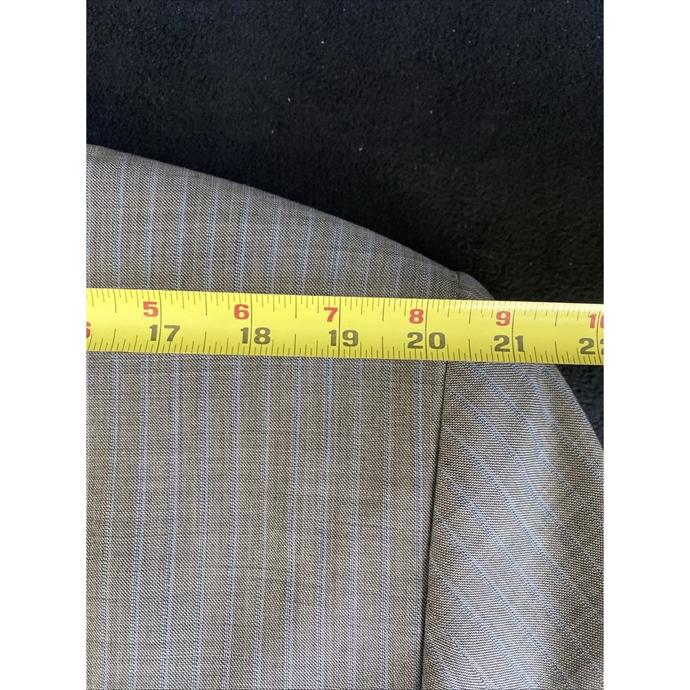 Jos A Bank Traveler Tailored Fit Sport Coat 46R Gray/Blue Glen Plaid Check - Picture 16 of 16